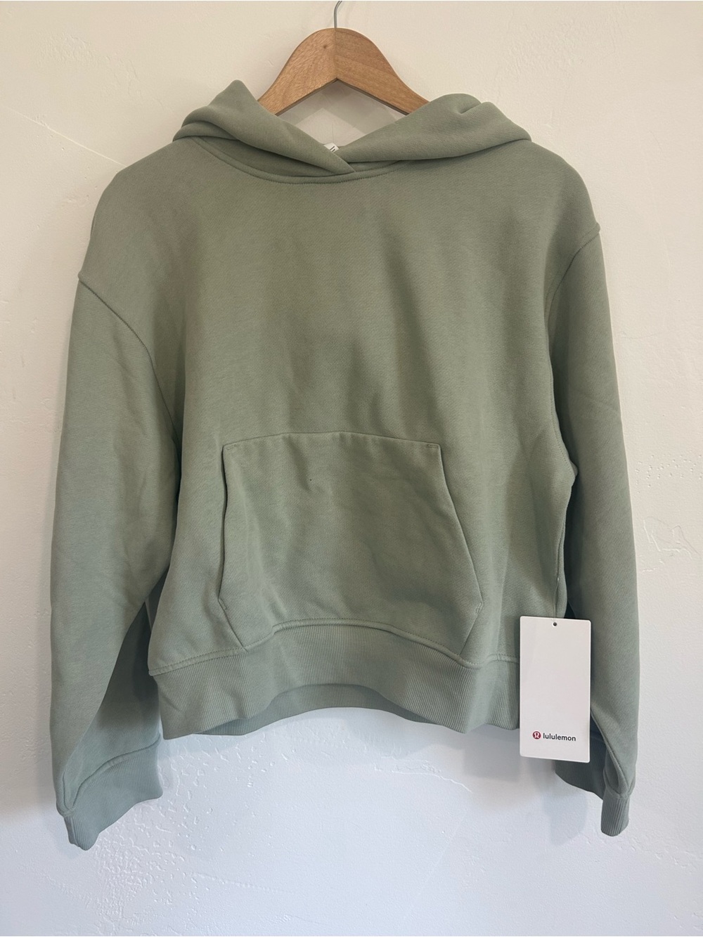 lululemon athletica Sage Green Steady State Hooded Pullover